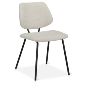 Oatmeal Fabric & Metal Dining Chair