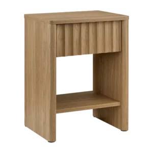 Ribbed Wood Nightstand