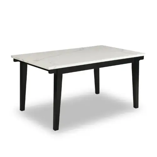 Marble-Top Dining Table - White (60")